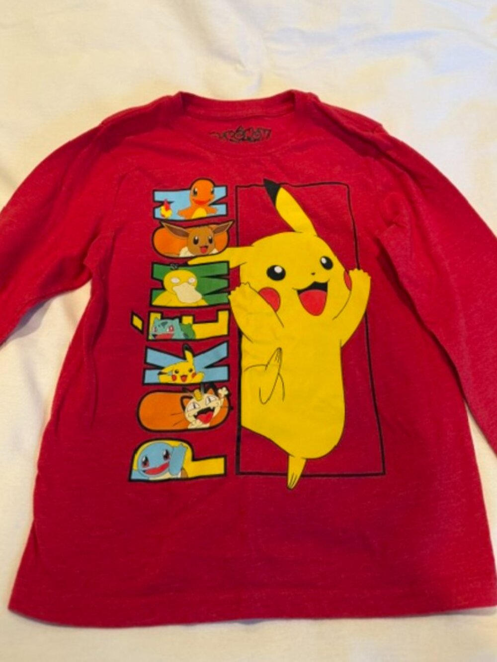 Kid’s Red Pokémon 1st Generation Starter Characters T-Shirt (S) Evie Squirtle